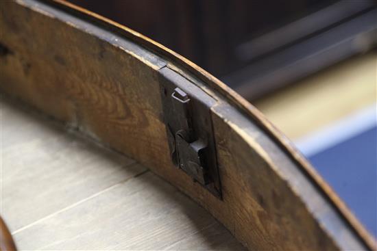 An 18th century Maltese olive wood and fruitwood serpentine commode, W.6ft 1in.